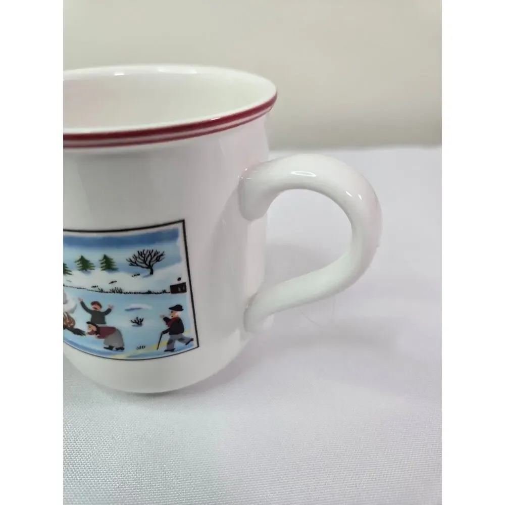 Villeroy and Boch Naif Christmas Cups Set of 2 Luxembourg Vitro Porcelain